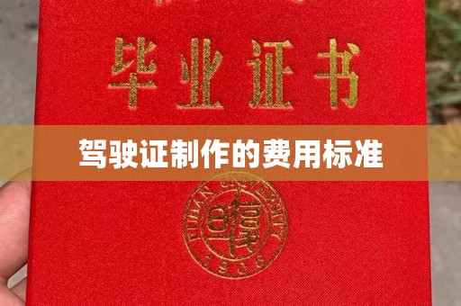 湛河驾驶证制作的费用标准
